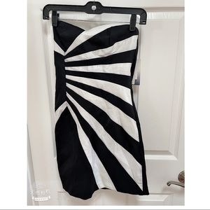 New Jessica McClintock black and withe dress